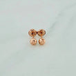 18K Rose Gold Diamond Cut Ball Stud Earrings / 0.55gr / 4mm