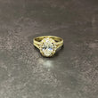 14K Yellow Gold Lab Diamond Oval Brilliant Engagement Ring 2.28Ct Lab Dia Vs 2 / 3.89gr / Size 7