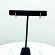 14K Yellow Gold Diamond Luxury Hoop Earrings 0.24Ct Dia / 1.65gr