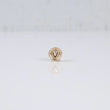 18K YG Letter V Mate Bordered Circle Ironwork / 0.37gr / 8mm /