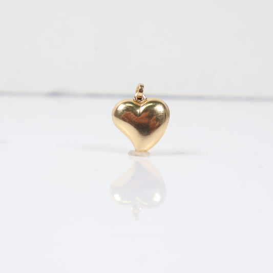18K YG Heart Pendant / 1.4gr / 0.7in /