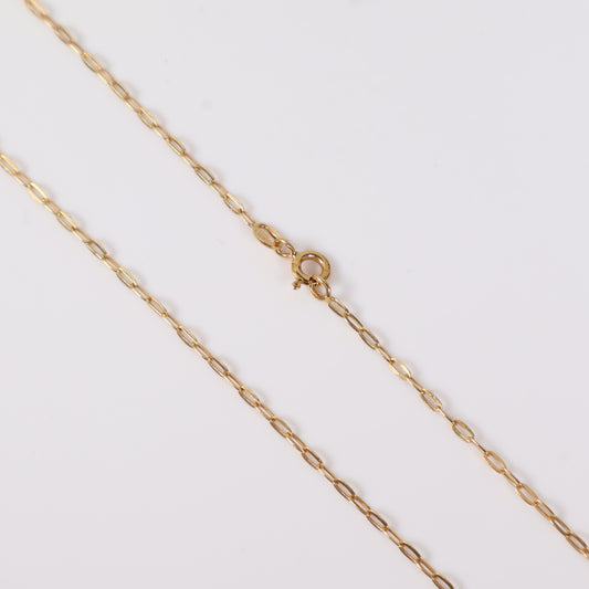 14K YG Letter C Set Jewelry / 3.4 gr / 1.5mm / 18in /