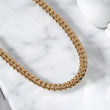14K YG Cuban Links Chain / 120.9gr / 8.5mm / 22in /