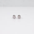 14K White Gold Diamond Flower Stud Earrings 0.49Ct / 1.3gr