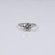 14K WG  Lab Diamond Duo Round Brilliant With Certificate Engagement Ring / 4.37gr / SZ 7 / 3.31 CTTW Lab VS / E-F