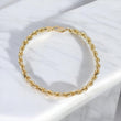 14K YG Rope Solid Bracelet / 14.26gr / 4mm / 8in /