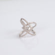 Wowen Ring 14K White Gold With Diamonds / 7.8gr / Size 6.5