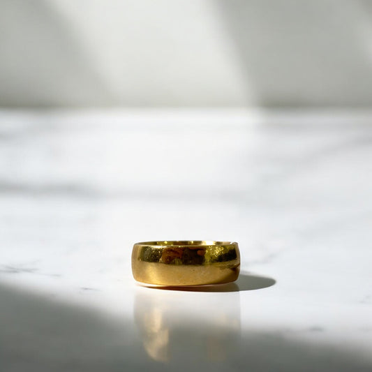 14K Yellow Gold Fashion Engagement Ring / 12.8gr / Size 10