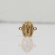 18K YG Virgin Of Guadalupe Ironwork / 1.15gr / 0.4in / Green-Fucshia-White Zircons