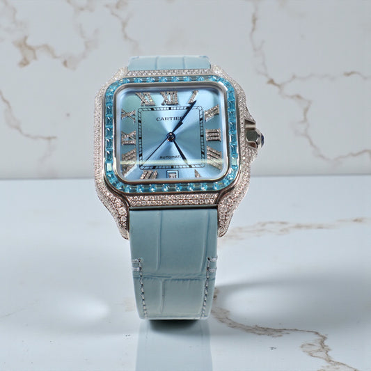 Cartier Santos Tiffany Bustdown XL Watch