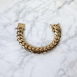 10K YG Cuban Links Bracelet / 169.4gr / 17.2mm / 8in /