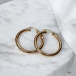 10K YG Fashion Hoop Earrings / 5.1gr / 1.5in