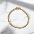 10K YG Micro Cuban Links Bracelet / 15.4gr / 5mm / 8in /