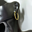 10K Yellow Gold Braided Fashion Hoop Earrings / 1.8gr