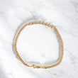 14K Yellow Gold American Cuban Link Bracelet Wt Dia / 3.7gr / 2.9mm / 7in
