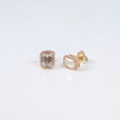 14K YG Lab Diamond Emerald Cut Stud Earrings / 2.5gr / 10mm / 2.50Ct Lab / VS / F