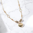 14K Yellow Gold Panther/Heart Chain With Zircons / 7.5gr / 1.9mm / 17in
