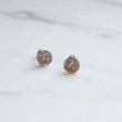 14K White Gold Diamond Circle Stud Earrings 0.68Ct / 2.2gr