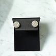 14K White Gold Diamond Flower Stud Earrings 1.65Ct / 2.7gr