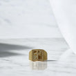 14K Yellow Gold Cross Ring With Zirconia / 5.8gr / Size 11