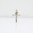 14K 2 Tone Crusifix Pendant / 1.6gr / 1in /