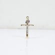 14K 2 Tone Crusifix Pendant / 1.6gr / 1in /