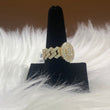 14K Yellow Gold Diamond Cuban Flower Ring 2.96Ct / 11.1gr / Size 10