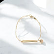 14K Yellow Gold Girl Baby Plate Bracelet / 2.9gr / 6in