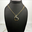 14K Yellow Gold Diamond Heart Jewelry Set / 2.8gr / 1.4mm / 16in
