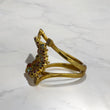 Mesh Ring 18K Yellow Gold With Diamonds-Colorstone / 9.4gr / Size 8