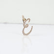 10K YG Diamond Letter E Italics Pendant / 2.51gr / 0.8in / D-0.60Ct