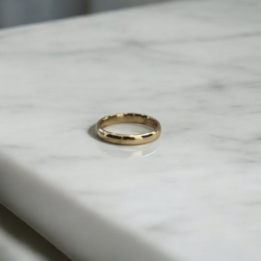 14K YG Luxury Engagement Ring / 2gr / 3mm / Sz 12