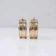 14K Yellow - White Gold Luxury Hoop Earrings / 8.7gr