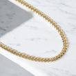 10K YG  Cuban Links Chain / 104.54gr / 7.8mm / 26in / With Diamond On The Size Sleek Lock