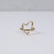 14K YG Lab Diamond Heart Silhouette  Rings / 2.56gr / Sz 6.5 / 0.33 CTTW Lab VS / E-F