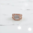 10K RG Diamond Baguette Square Luxury Rings / 12.2gr / Sz 10.5 / D-2.75Ct
