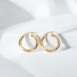 14K YG 0-10 Luxury Hoop Earrings / 2.5gr / 1.1in /