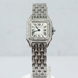 Cartier Panthere Quartz Steel Aftermarket Band Original Case And Movement Watch / 23mm / 6.50TCW Full Natural Diamond