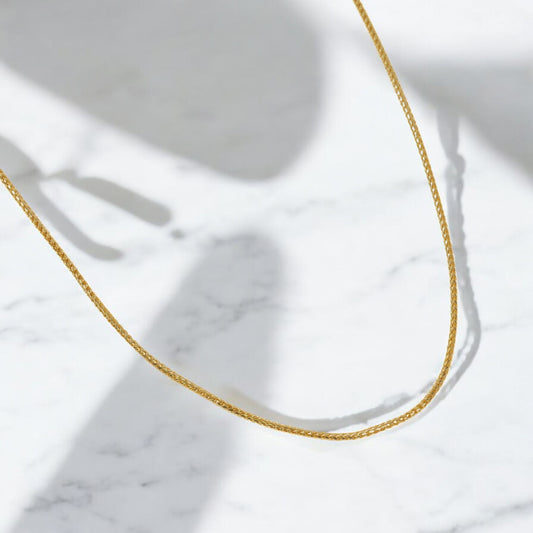 10K Yellow Gold Box Link Chain / 4.6gr / 1.3mm / 22in