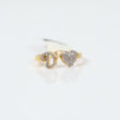 10K Yellow Gold Diamond Heart - Letter D Ring 0.20Ct Dia / 1.9gr / Size 7