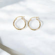 14K YG Fashion Hoop Earrings / 1.47gr / 0.8in /