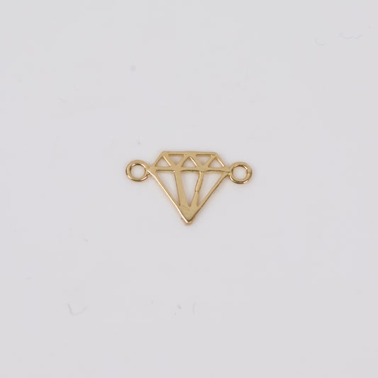 18K YG Diamond  Ironwork / 0.38gr / 0.4in /