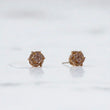 14K Yellow Gold Diamond Spiral Stud Earrings 1.15Ct / 3.2gr