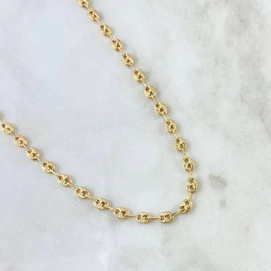 18K Yellow Gold Diamond Cut Gc Link Chain / 10.8gr / 4.7mm / 18in