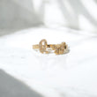 10K YG Diamond Butterfly - Letter Q Rings / 2.31gr / Sz 6 1/4 / 0.09Wt Dia