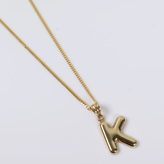 14K Yellow Gold Letter K  Jewelry Set / 3.4gr
