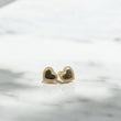 14K YG Fashion Heart Stud Earrings / 1.68gr / 10mm /