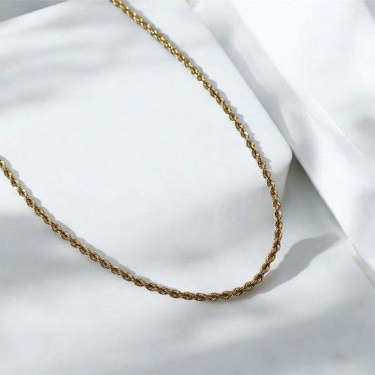 14K YG Rope Chain / 3.51gr / 2.3mm / 20in