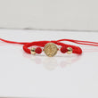 18K YG Saint Benedict - Smooth Balls Bracelet Tejido / 1.35gr / 6mm /
