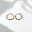 14K YG Fashion Hoop Earrings / 2.21gr / 1in /
